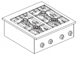 Gas Kookunit 4 Br.
