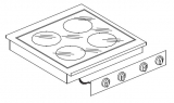 Keramische Kookunit 4 Zones