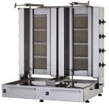 KLG 224-T DONER GRILL GAS, TWIN MODEL, BOTTOM MOTORS, 4+4 Burners