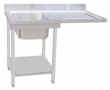 700 Spoeltafel Bodem Met Uitsp. Vaatwasser, Demontabel 1 Links 1200