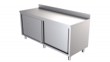 Rvs Werktafel Met Schuifdeuren + Rand 1800 x 600-line