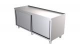 Rvs Werktafel Met Schuifdeuren + Rand 1200 x 700-line