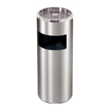 Afvalbak Met Asbak 12l Rvs