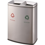 Afvalbak 60l Geborsteld Rvs