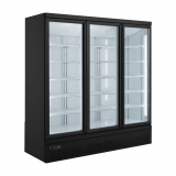 Saro Koelkast Met 3 Glasdeuren - Zwart/wit Model Gtk 1530