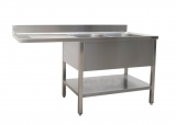 Saro Spoeltafel Met Twee Wasbakken, Rechts - 600 mm Diepte, 1800 mm