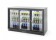 Backbar koelkast met drie schuifdeuren, Arktic, 308L, Zwart, 220-240V/160W, 1350x520x(H)865mm