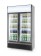 Backbar koelkast met lichtbak, dubbele deur, Arktic, 512L, Zwart, 220-240V/510W, 1120x585x(H)1900mm