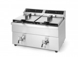 Inductie Friteuse Met Aftapkraan - 2 x 8 l, Hendi, Profi Line, 16l, 230v/7000w, 577x609x(h)410mm
