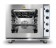 Hetelucht stoomoven met grill 4x GN 2/3, HENDI, Lichtgrijs, 230V/3000W, 625x585x(H)590mm