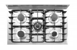 Gasfornuis - 5 Pits, Met Open Frame, Hendi, Kitchen Line, 14,3kw, 900x640x(h)910mm