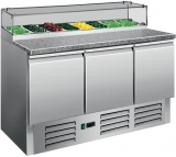 SARO Pizzawerkbank met glasvitrine model PS 300 G