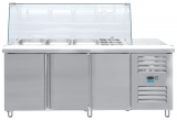 Saro Koelwerkbank Met Glazen Top Model GN 3100 Tns