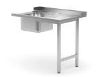 Laadtafel met gootsteen voor vaatwassers, HENDI, linkerzijde, 1200x700x(H)850mm