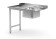 Laadtafel met gootsteen voor vaatwassers, HENDI, rechterzijde, 1200x700x(H)850mm