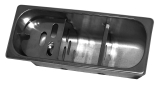 IJSLEPEL SPOELBAK 270X110X120  MET WATERAFVOERGAT, WATERAANSLUITING EN STANDPIJP