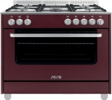 Saro Multifunctioneel Gasfornuis Met Electrische Oven Model Ts95c61lvi Bordeaux