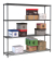 STELLING 4 LEVELS 1800 ZWART DEMONTABEL