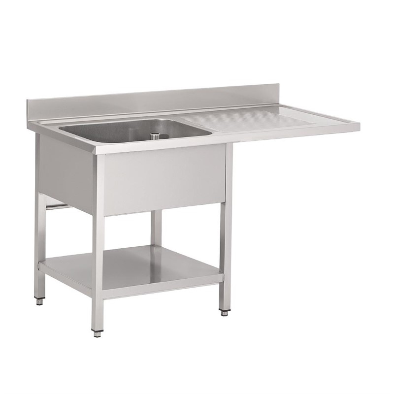 Gastro M RVS spoeltafel met ruimte voor vaatwasser 120x70x85cm Gastro M RVS spoeltafel met ruimte voor vaatwasser 120x70x85cm