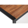 Bolero rechthoekige stalen en acaciahouten industriële tafel 180x90cm