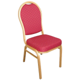 Bolero Stapelstoel Met Ovale Rug Rood (4 Stuks)