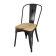 Bolero Bistro stalen stoelen met houten zitting zwart (4 stuks) Bolero Bistro stalen stoelen met houten zitting zwart (4 stuks)