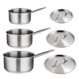 Vogue 3-delige Rvs Steelpannen Set
