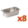 Vogue GN bakken set 8x GN 1/3