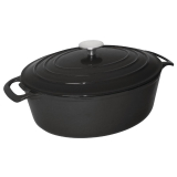 Vogue Ovale Inductie Braadpan Zwart 6L