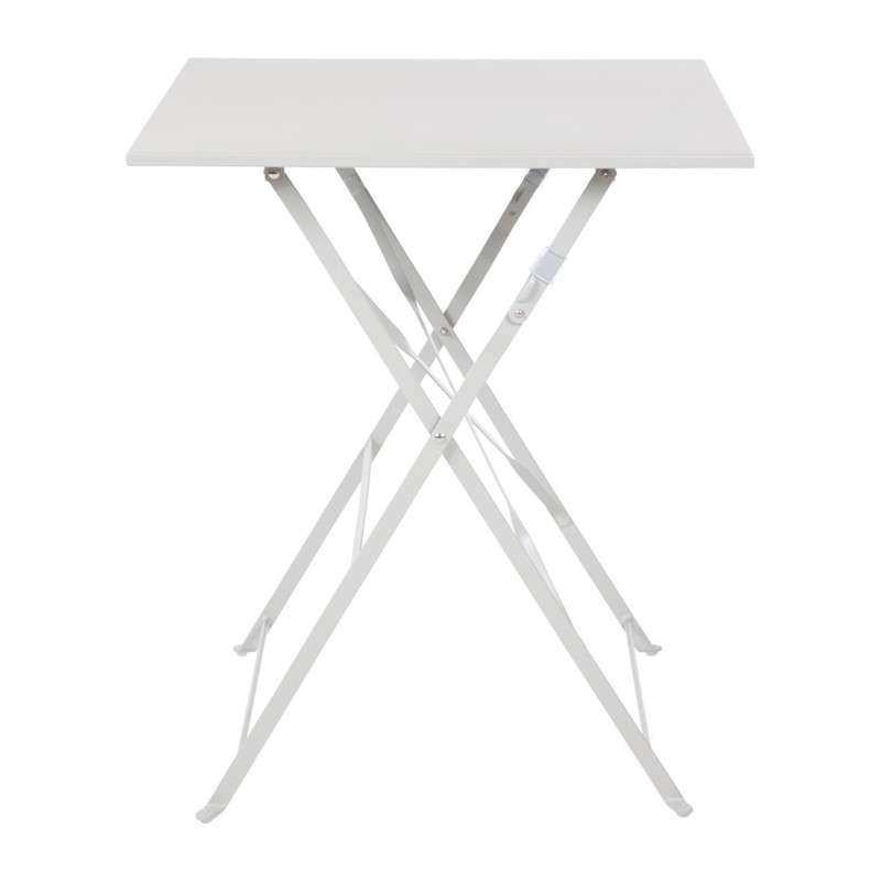 Bolero vierkante opklapbare stalen tafel grijs 60cm Bolero vierkante opklapbare stalen tafel grijs 60cm
