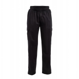 Chef Works Unisex Slim Fit Cargo Broek Zwart Xxl