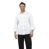 Whites Chicago Unisex Koksbuis Lange Mouw Wit S