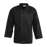 Whites Vegas Unisex Koksbuis Lange Mouw Zwart XS