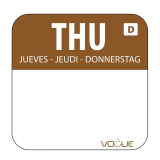 Hygiplas Oplosbare Blanco Kleurcode Voedseletiketten Donderdag (1000 Stuks)