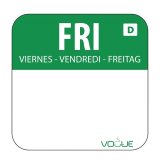 Hygiplas Oplosbare Blanco Kleurcode Voedseletiketten Vrijdag (1000 Stuks)