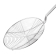 Vogue frituurschep / schuimspaan 15cm