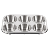 Vogue Diepe Rvs Bakvorm 6 Muffins
