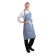 Whites halterschort blauw-wit geblokt