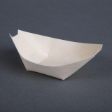 Fiesta Compostable Biologisch Afbreekbare Houten Serveerbootjes 80mm (100 Stuks)