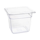 Vogue Polycarbonaat Bak Transparant GN 1/6 150mm