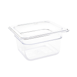 Vogue Polycarbonaat Bak Transparant GN 1/6 100mm