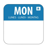 Hygiplas Afneembare Blanco Kleurcode Voedseletiketten Maandag (1000 Stuks)