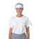 Whites nylon haarnet met klep wit