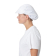 Whites polykatoen koksmuts met klep wit