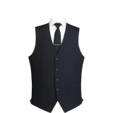 Herengilet 5 Knopen Zwart XL