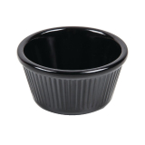 Olympia Kristallon Melamine Ramekins Geribbeld Zwart 2,8cl (12 Stuks)