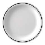Kristallon Melamine Borden Met Zwarte Rand 16cm (12 Stuks)