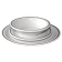 Kristallon melamine borden met zwarte rand 16cm (12 stuks)