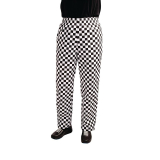 Whites Easyfit Teflon Unisex Koksbroek Grote Ruit Zwart-wit M