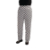 Whites Easyfit Teflon unisex koksbroek grote ruit zwart-wit M